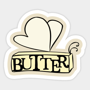 Butterfly Butter Fly Pun Sticker